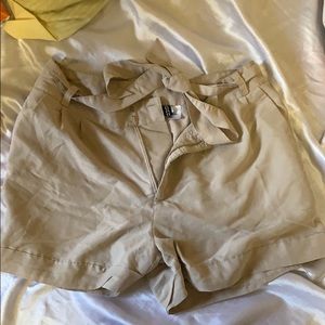H&M silky tan shorts